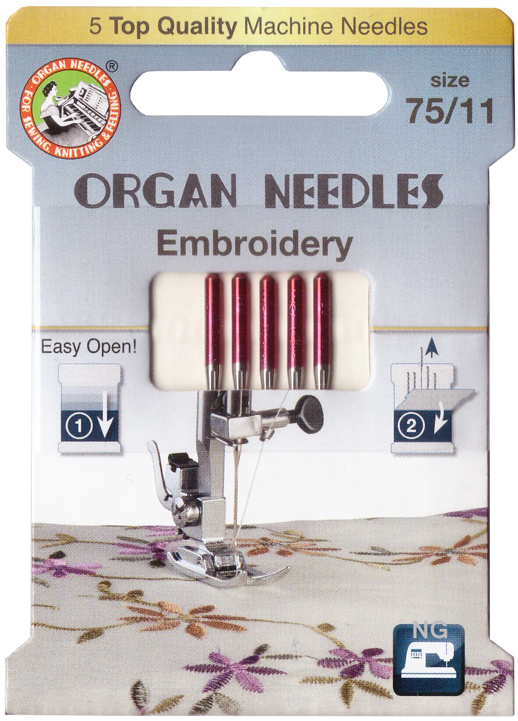 Organ Embroidery Nadeln Stärke 75