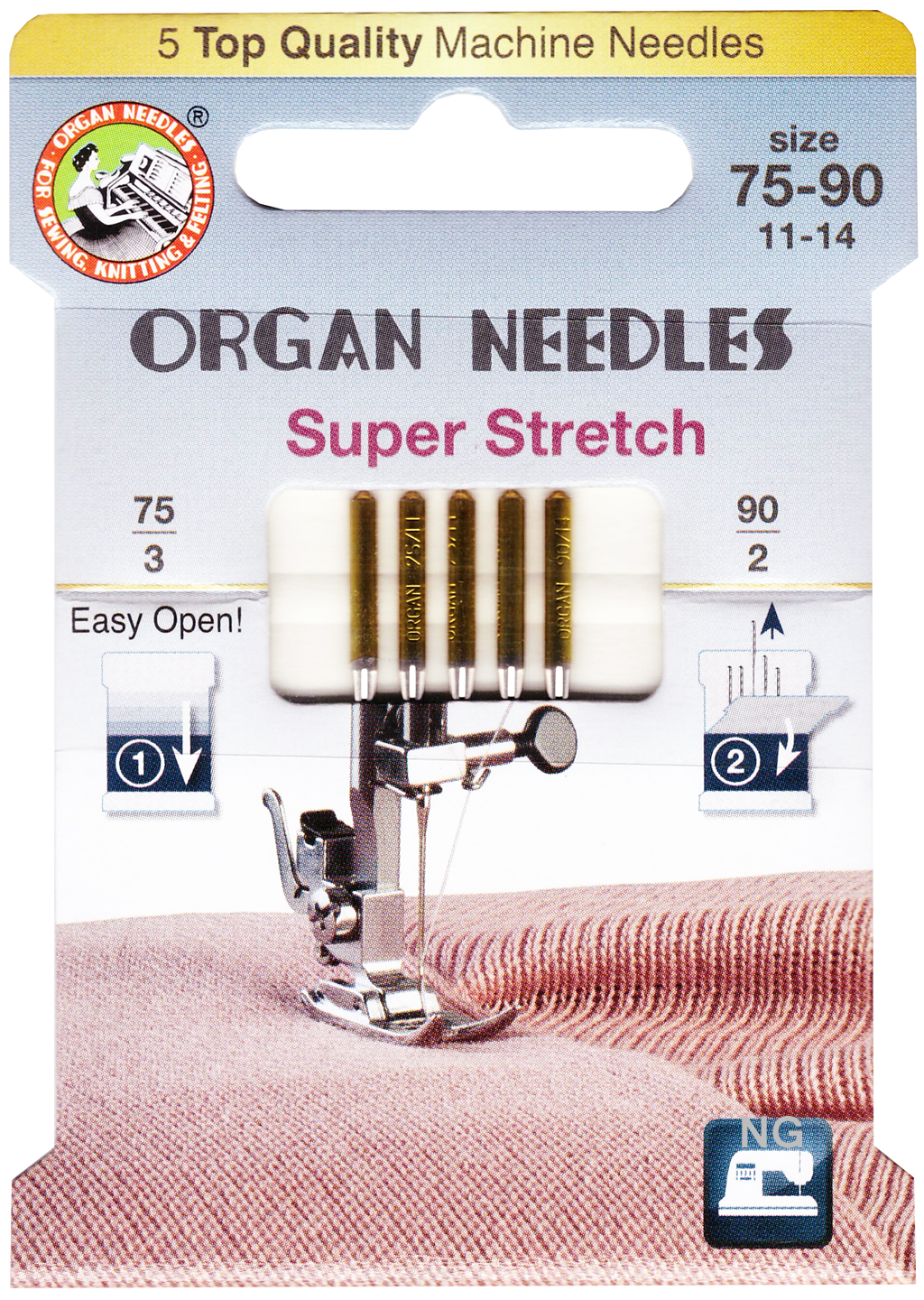 Organ Super Stretch Nadeln gemischt 75 / 90