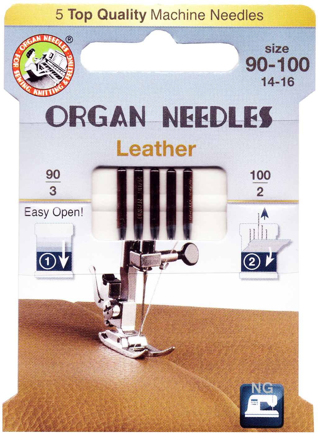 Organ Leder Nadeln gemischt 90 / 100