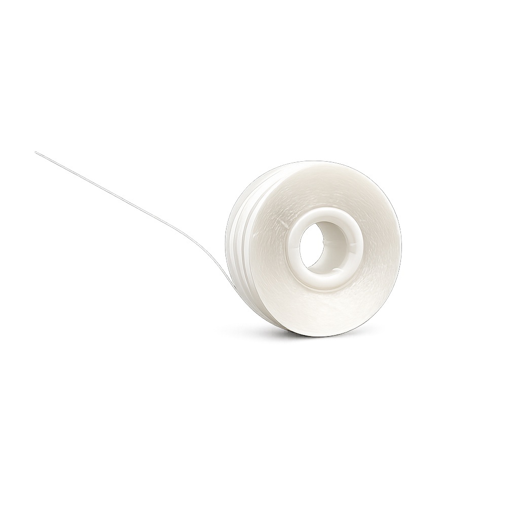 Bobbins 144 vorgespulte Unterfaden-Spulen Stickgarn – Weiß