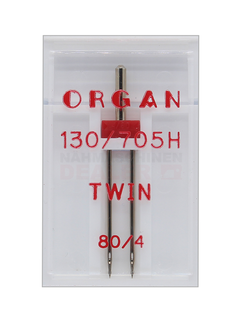 Organ Zwillingsnadel Stärke 80 / 4.0 / System 130/705H / 1 Nadel / SB