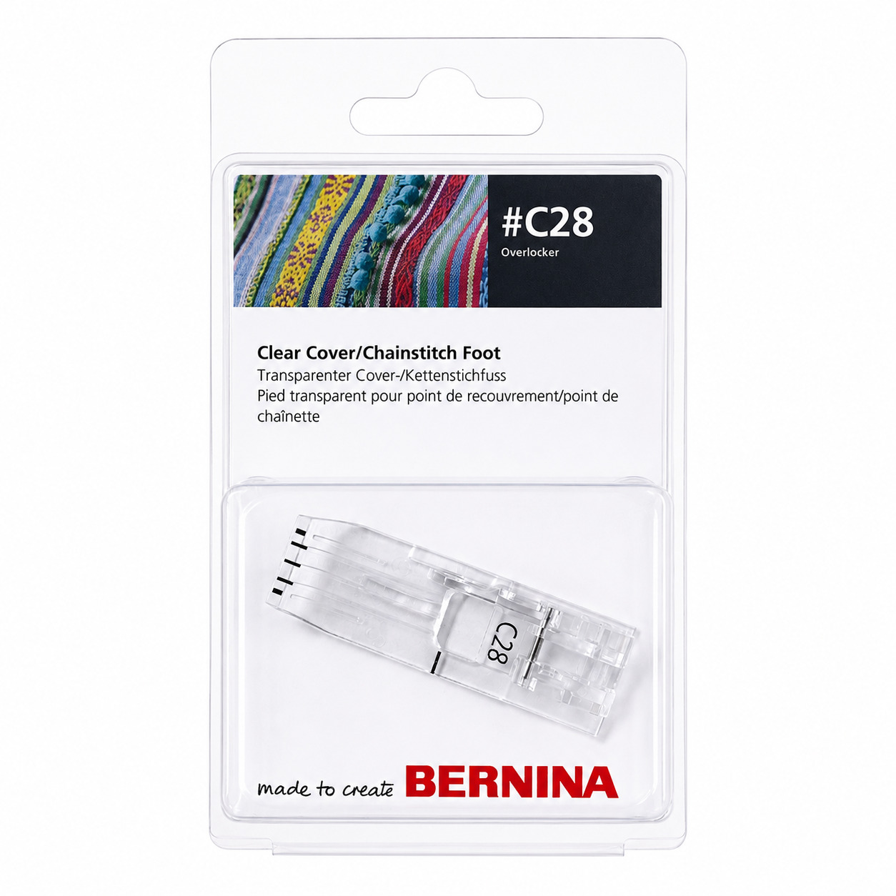 Bernina C28 transparenter Cover-/Kettenstichfuss