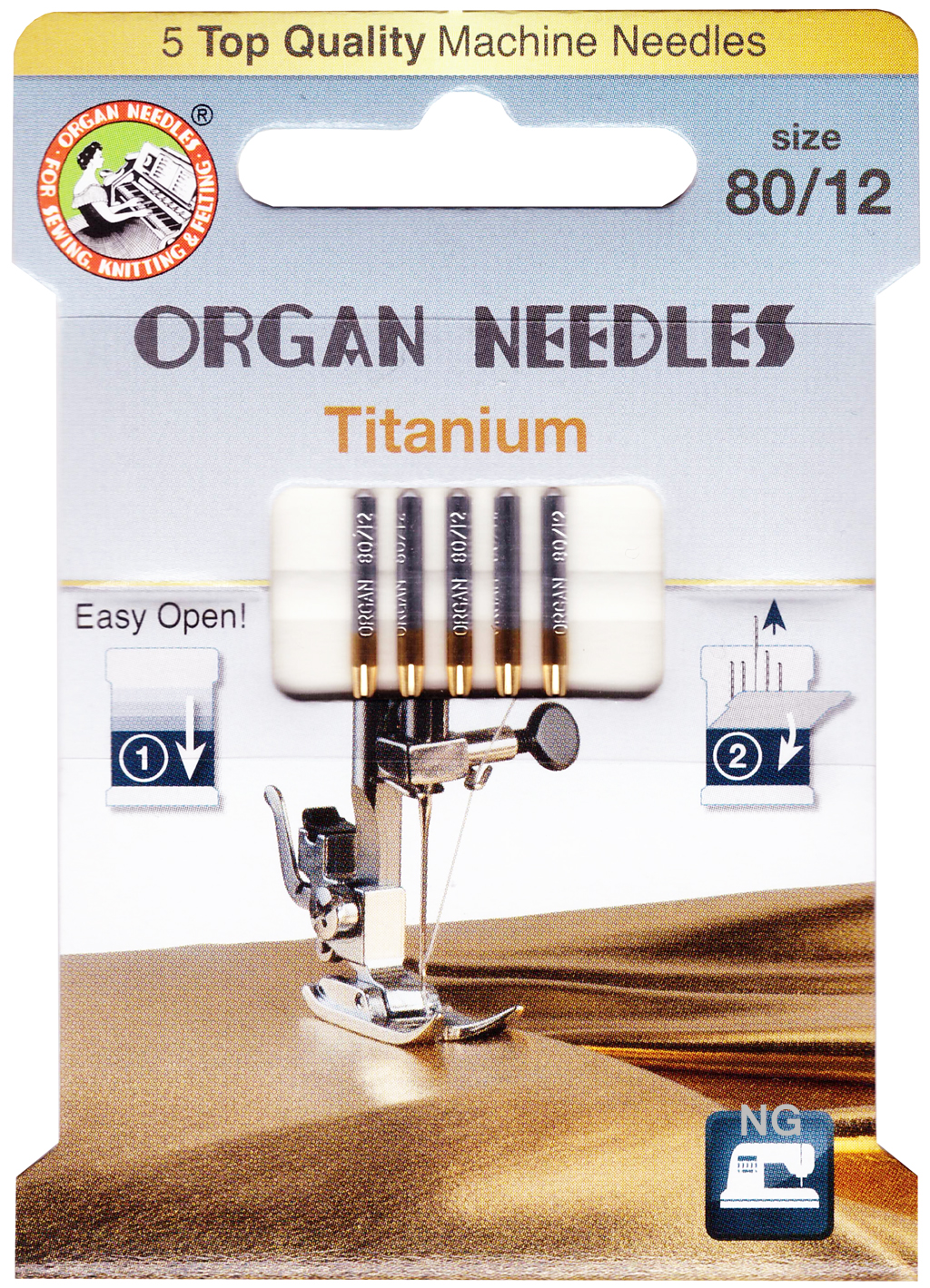 Organ Titanium Nadeln Stärke 80