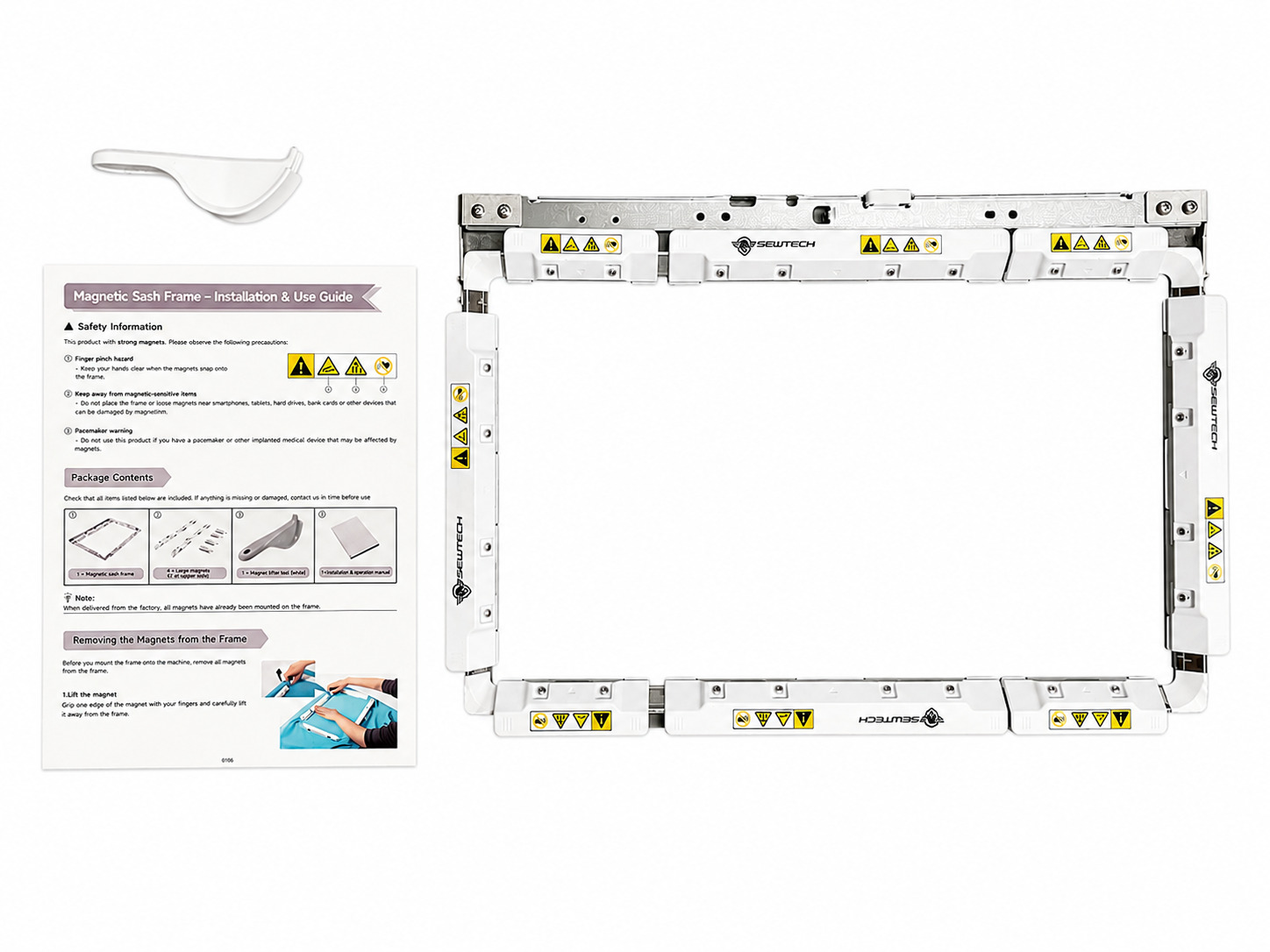 Magnetstickrahmen 200x360 mm für Brother PR Stickmaschinen