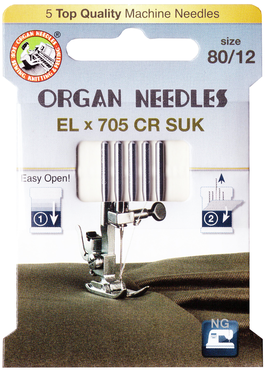 Organ Chromium Nadeln EL x 705 CR SUK Stärke 80