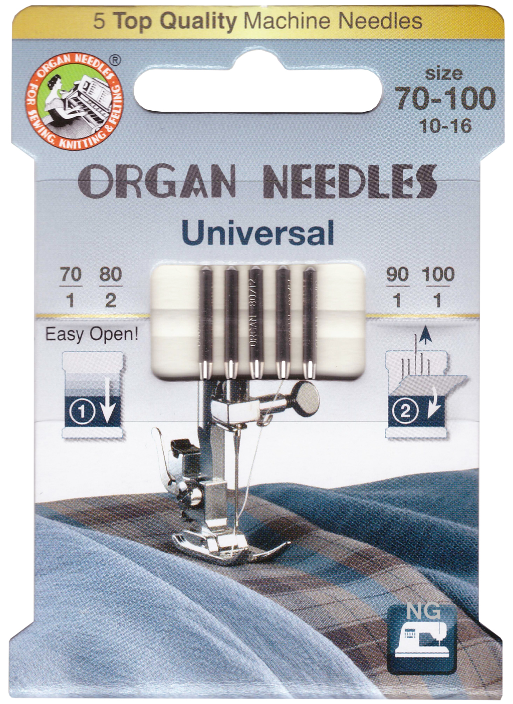 Organ Universal Nadeln gemischt 70 / 80 / 90 /100