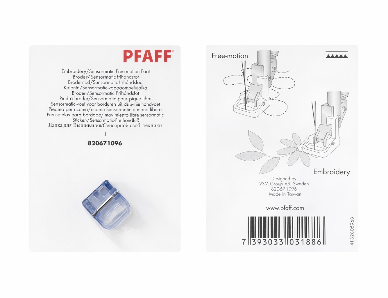 PFAFF 6A Sticken/Sensormatic-Freihandfuß