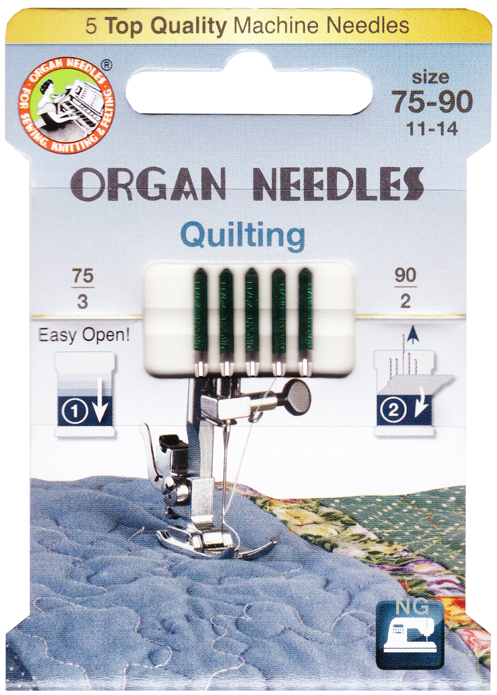 Organ Quilting Nadeln gemischt 75 / 90