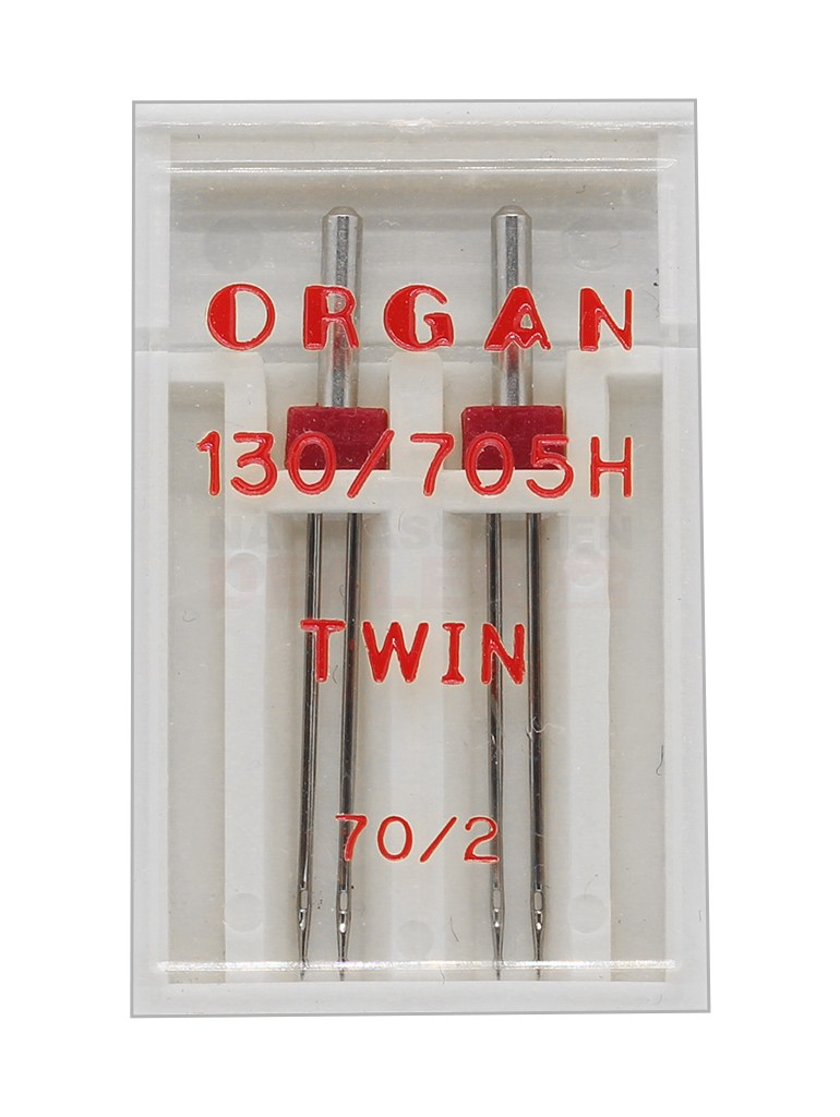 Organ Zwillingsnadel Stärke 70 / 2.0 / System 130/705H / 2 Nadeln / SB